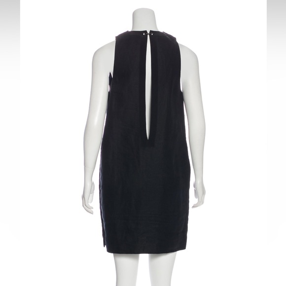 3.1 Phillip Lim, Black Linen Mini Dress w/ Metal Detailing, US 6 - Picture 4 of 7